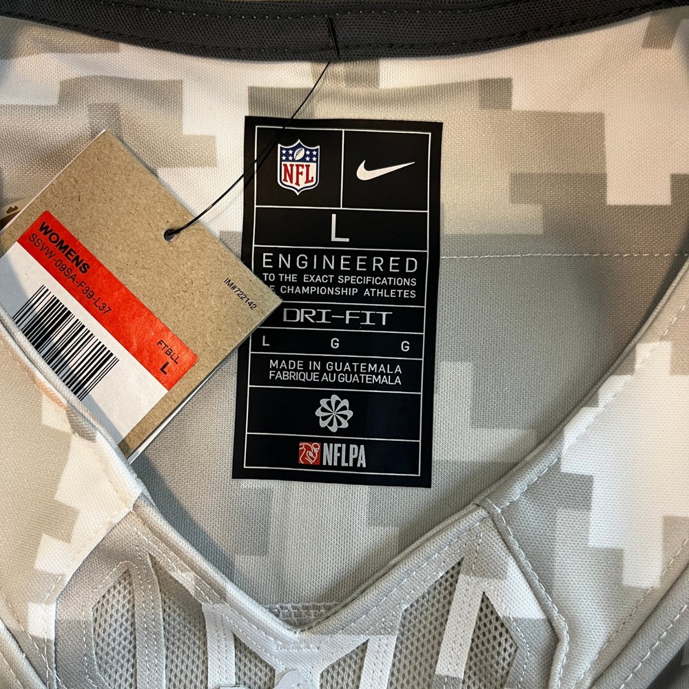 Dallas Cowboys Dak Prescott Salute To Service NFL Nike Dri-Fit Jersey Womens L - Picture 8 of 11